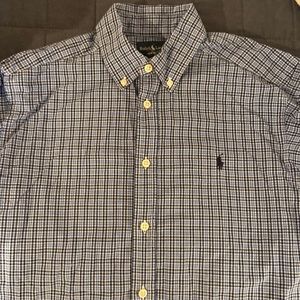 Ralph Lauren button down Navy and blue check